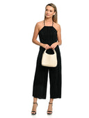 Borsa hobo Mirela beige in vera pelle