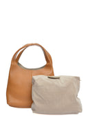 Borsa hobo Mirela cognac in vera pelle