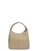 Borsa hobo Mirela in vera pelle color talpa