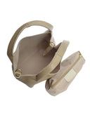 Borsa hobo Mirela in vera pelle color talpa