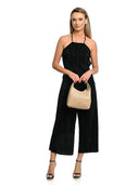 Borsa hobo Mirela in vera pelle color talpa