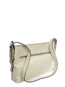 Borsa a tracolla Luiza beige in vera pelle