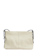 Borsa a tracolla Luiza beige in vera pelle