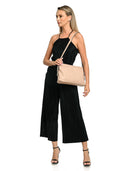 Borsa a tracolla Luiza in pelle naturale rosa