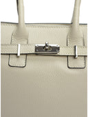 Borsa tote Lidia beige in vera pelle