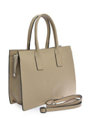 Borsa tote Lidia in pelle naturale color tortora