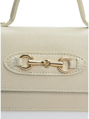 Borsa a tracolla Sandra beige in vera pelle