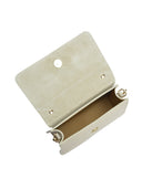 Borsa a tracolla Sandra beige in vera pelle