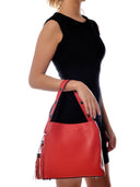 Borsa a mano Florina in vera pelle rossa