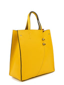 Borsa a mano Petra in pelle naturale gialla