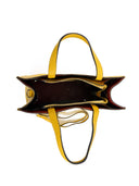 Borsa a mano Petra in pelle naturale gialla