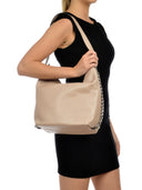 Borsa a tracolla Benedicte rosa in vera pelle