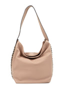 Borsa a tracolla Benedicte rosa in vera pelle