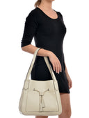 Borsa tote Angelica beige in vera pelle