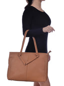 Borsa a mano Brigida cognac vera pelle