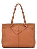 Borsa a mano Brigida cognac vera pelle