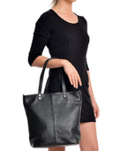 Borsa tote Zaria in vera pelle nera