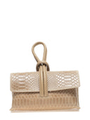 Borsa a mano Xanthe in pelle naturale color talpa