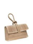 Borsa a mano Xanthe in pelle naturale color talpa