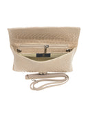 Borsa a mano Xanthe in pelle naturale color talpa