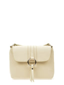 Borsa a tracolla Louisa, vera pelle beige