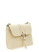Borsa a tracolla Louisa, vera pelle beige