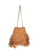 Borsa a tracolla Ivi in ​​vera pelle Cognac