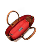 Isabella Rhea Geanta de mana  Andrusca piele naturala  Coniac