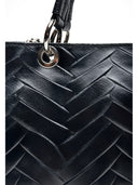 Borsa a mano Sela in vera pelle nera