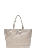 Borsa Dia Tote in pelle naturale color talpa