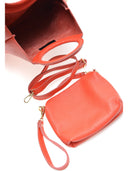 Mangotti Bags Genta de mana  Elise piele naturala -ROSU