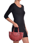 Borse Borsa con manico superiore Kia in vera pelle Rossa