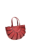 Borse Borsa con manico superiore Kia in vera pelle Rossa