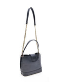 Borsa a tracolla Lea in vera pelle nera