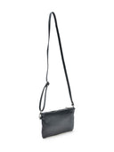 Borsa a tracolla Riko in vera pelle nera