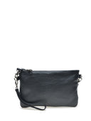 Borsa a tracolla Riko in vera pelle nera