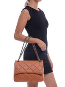 Borsa a tracolla Anna Luchini Eira in pelle naturale Cognac