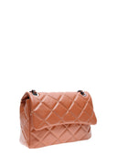 Borsa con manico superiore Eira in vera pelle color cognac