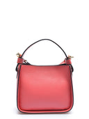 Borsa a mano Chantal in vera pelle corallo