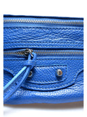 Borsa a tracolla Aminia, pelle naturale, blu elettrico