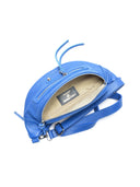 Borsa a tracolla Aminia, pelle naturale, blu elettrico