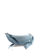 Borsa a tracolla Aminia, vera pelle azzurra