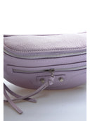 Borsa a tracolla Aminia, pelle naturale lilla