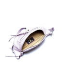 Borsa a tracolla Aminia, pelle naturale lilla