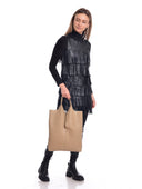 Borsa Shopper Assunta in pelle naturale tortora