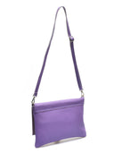 Borsa a tracolla Delfina viola in vera pelle