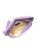 Borsa a tracolla Delfina viola in vera pelle