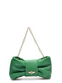 Borsa a tracolla Noor in vera pelle Verde
