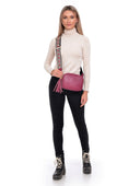 Borsa a tracolla Alessia in vera pelle bordeaux