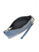 Pochette Elsa celeste in vera pelle